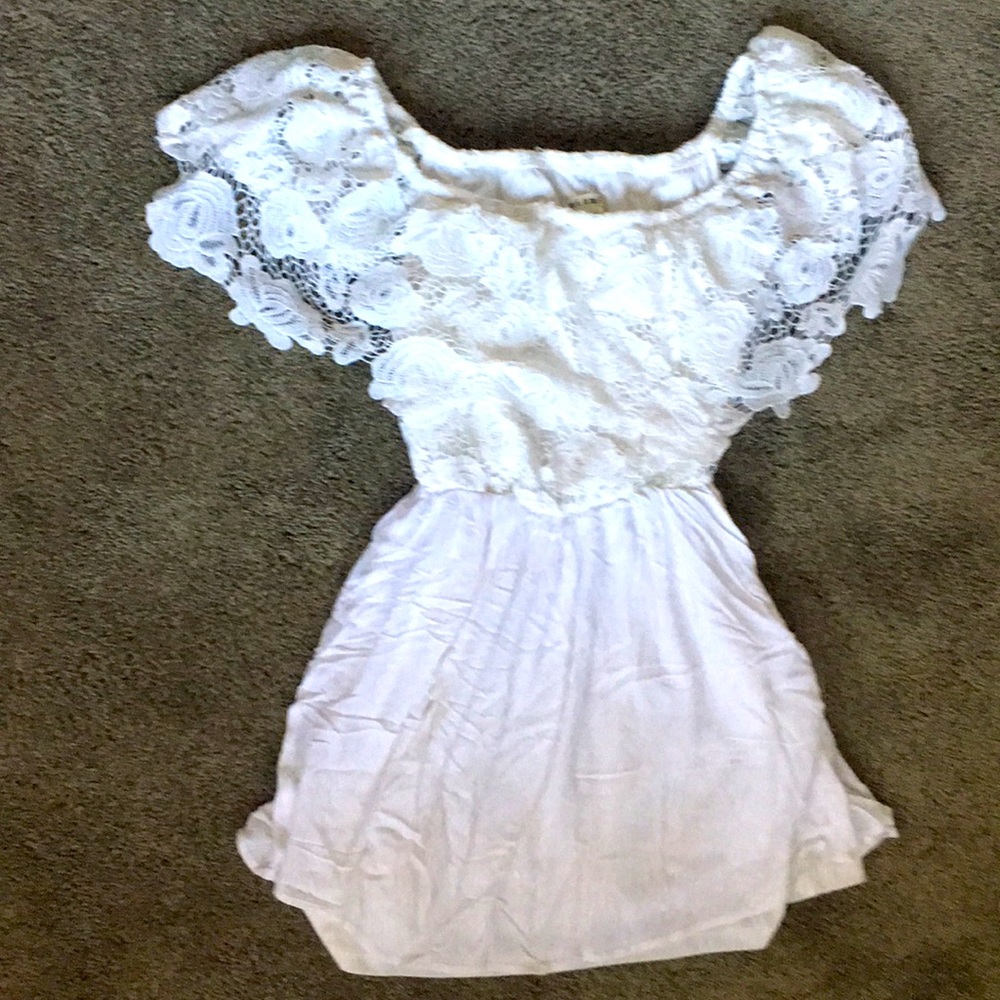 Off shoulder white dress EVERYTHING IS 5 FOR $10!